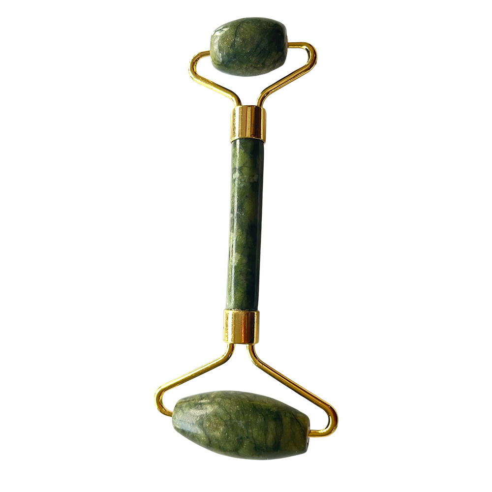 Natural crystal face roller for cooling facial massage and skincare