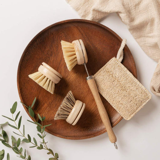 Bamboo Dish Brush Set | 4 Piece Set