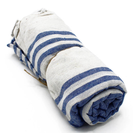 hammam spa towel ocean blue cotton pestemal 90x170 lightweight quick dry