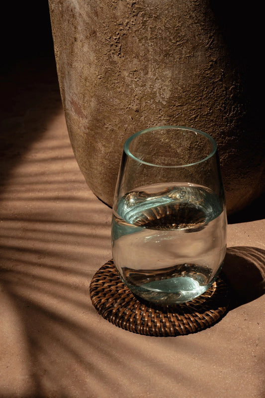 Natural rattan coaster