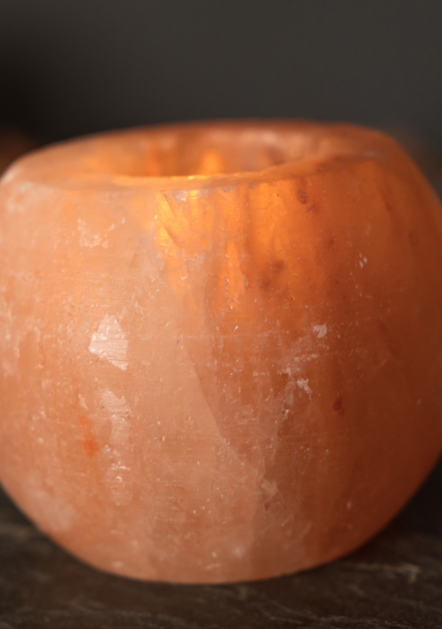 himalayan salt tealight holder UK pink salt candle holder