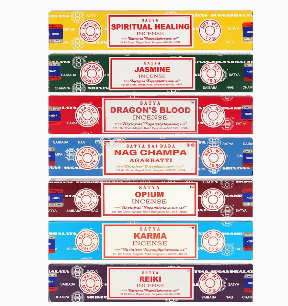 Satya Nag Champa incense sticks in a 15g pack