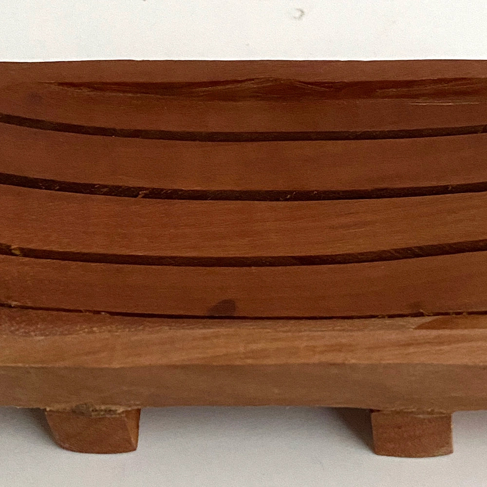 sapodilla wood soap dish 10 × 6 cm