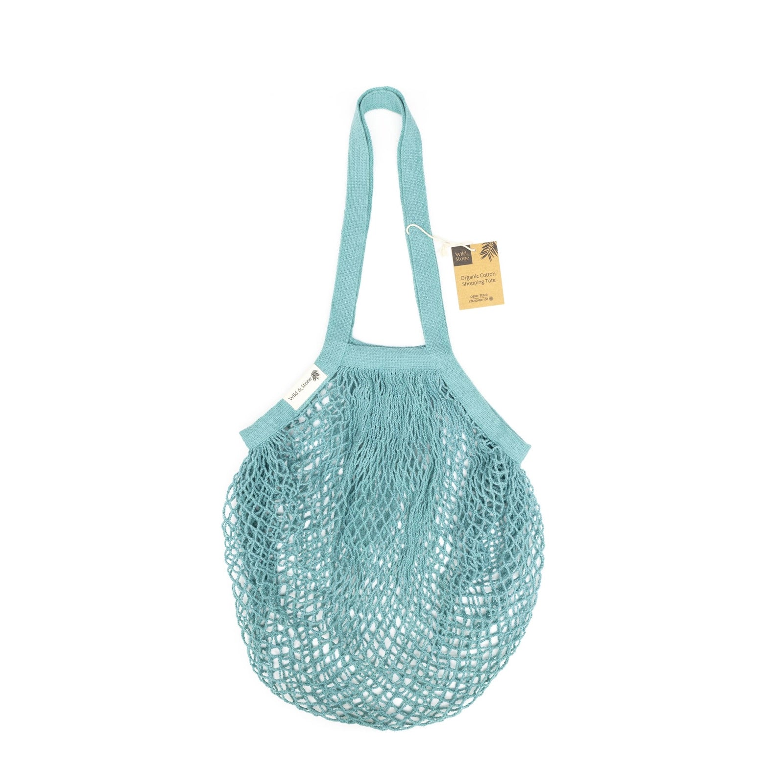 Organic cotton crochet tote bag for sustainable shopping and beach use
