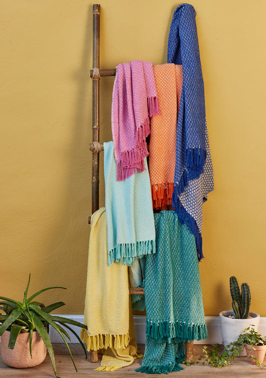 recycled cotton throw blanket - eco friendly sofa throw