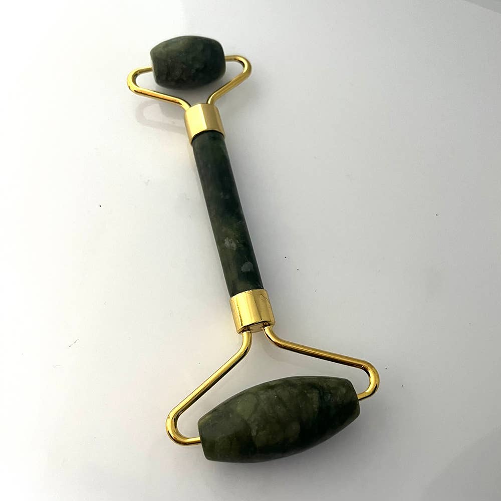 Natural crystal face roller for cooling facial massage and skincare