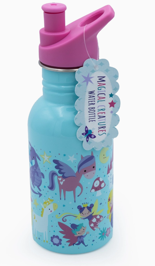 500ml stainless steel children's water bottle with magical creatures design