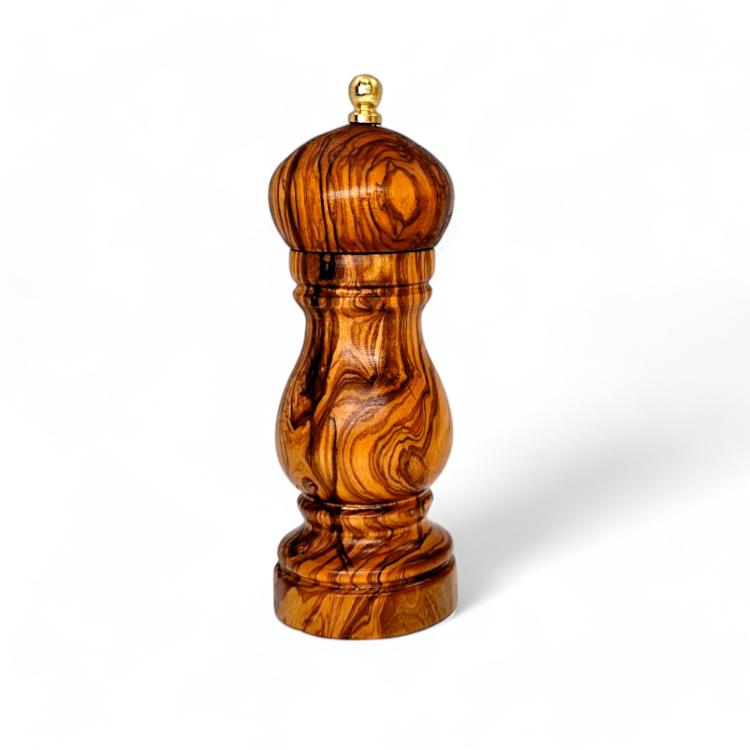 natural wooden salt and pepper grinder